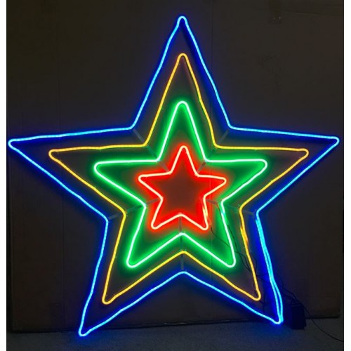  103Cm X 103cm  4Layer Stars NEON Super Bright LED
